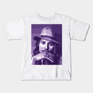 Johnny Depp Purple Kids T-Shirt